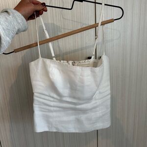Reformation top linen white